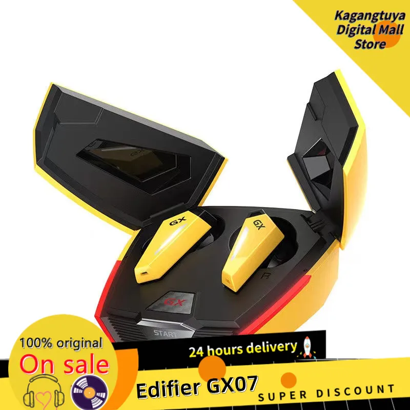 

Игровые наушники EDIFIER GX07 TWS, гибридные ANC RGB подсветка Bluetooth 5,0 LHDC AAC SBC двойной микрофон ENC IP54, защита от пыли и воды
