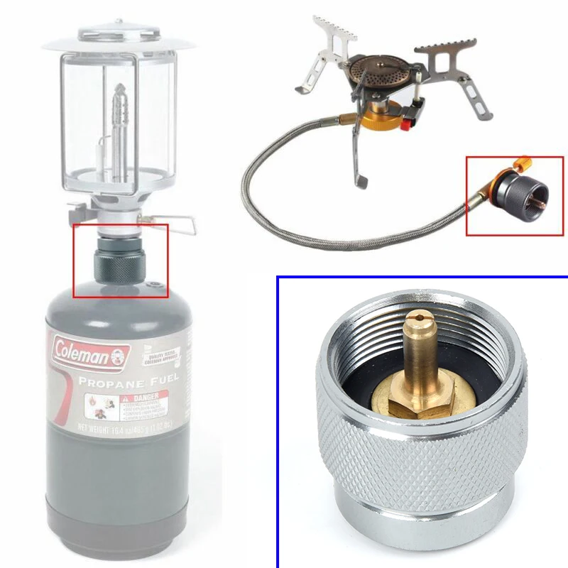 

Outdoor Gas adapter Stove Tank Propane Cylinder Coupler Canister Valve Camping Accessories Burner Converter Parts