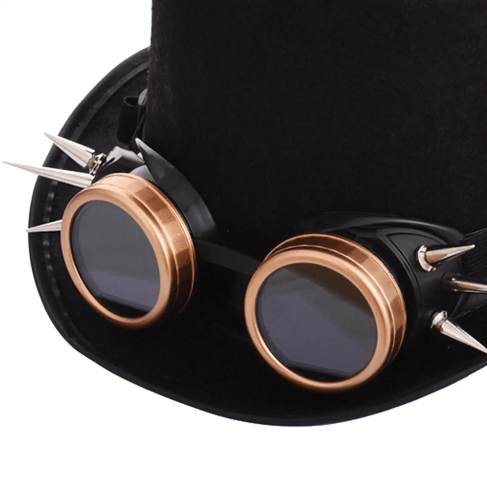 

Vintage Style Steampunk Top Hat with Goggles Party Cosplay Accessory Halloween Party Hat Head Gear Punk Top Hats for Women Men