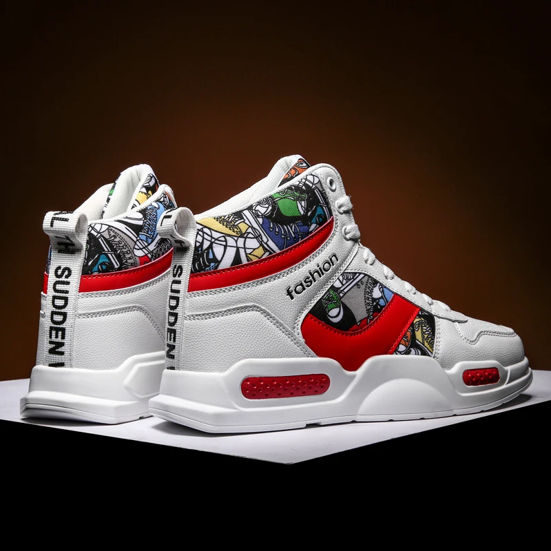 

Autumn Mens Casual Sneakers High Top Basketball Shoes Men Trendy Couple Shoes Comforthable Gym Training Athletic Sneakers Women