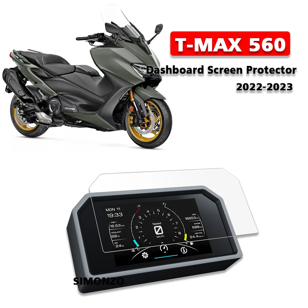 T MAX 560 Dashboard Screen Protector For Yamaha T-MAX 560 2022 2023 Accessories Cluster Scratch Screen Protection Film