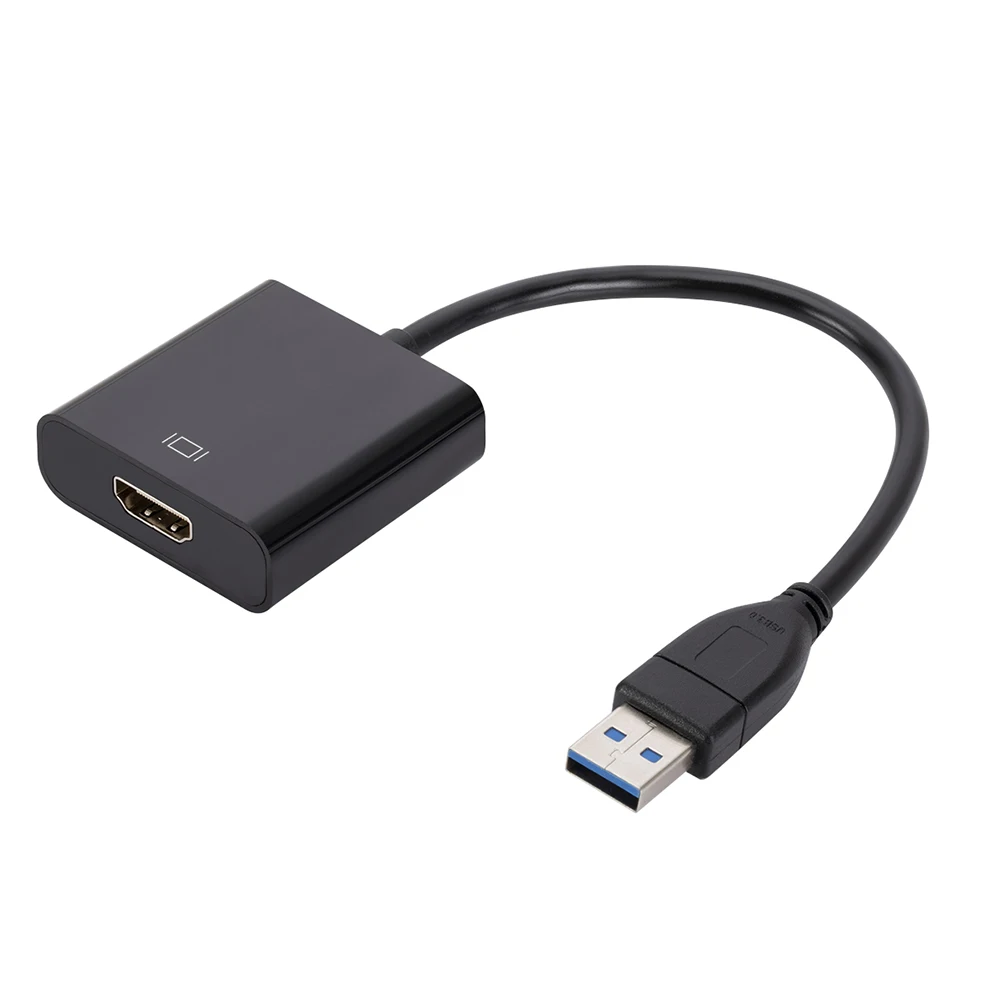 

1080P HD портативный USB 3,0 к HDMI-совместимый Аудио Видео адаптер конвертер кабель высокая скорость 5 Гбит/с для Windows 7/8/10 ПК