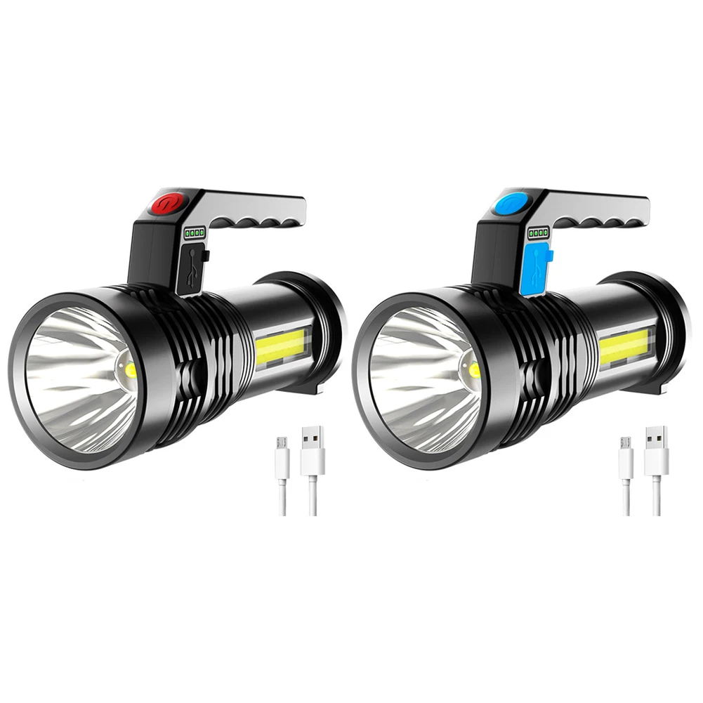 

Фонарик светодиодный COB, яркий, 4 режима, водонепроницаемый, с Micro USB зарядкой