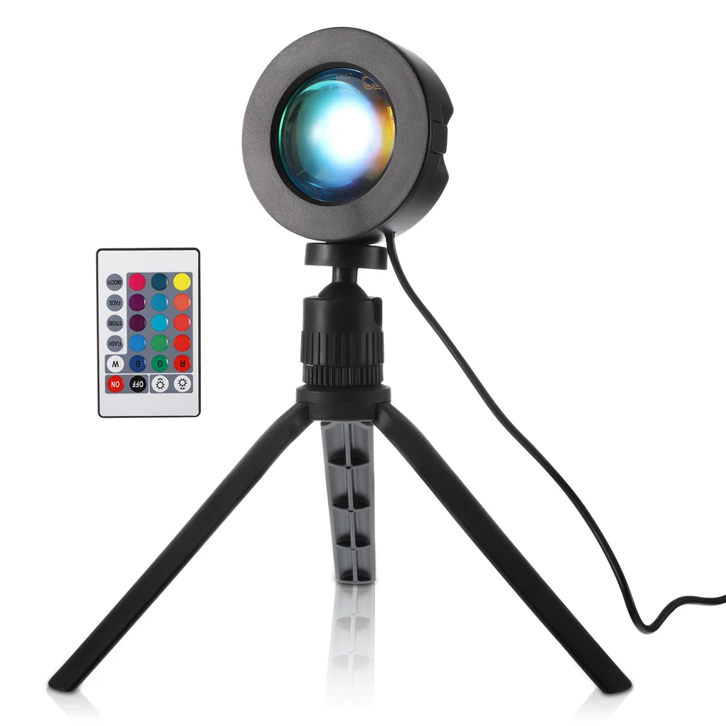 

16colors Sunset Lamp Projector LED Projection Light Rotatable with Remote Indoor Home Floor Night Lighting