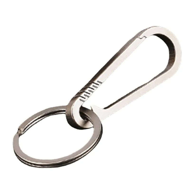 

Simple Titanium Alloy Men's Waist Hanging Key Chains Pendant Personalized Creative Key Car Chain Durable Ring Buckle Jewelry