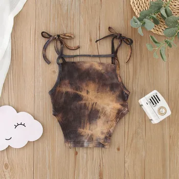 Toddler Kids Girls Dance Tank Top Racerback Crop Tank Top Tie Dye Not Position Sleeveless Sports Kid Long Sleeve Undershirt 1
