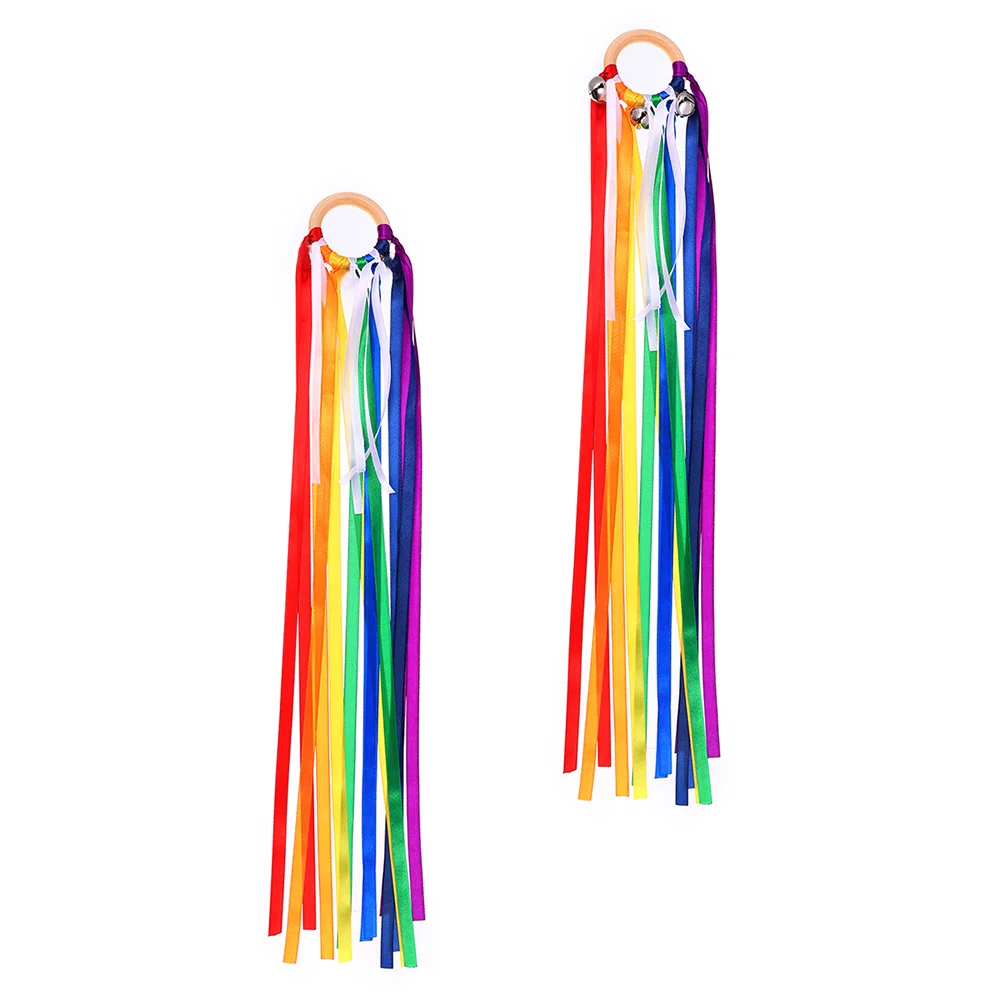 

Rainbow Ribbon Toy Hand Streamers Kids Toys Ribbons Outdoor Dancing Sensory Waldorfstreamer Kite Montessori Dance Bells Kites