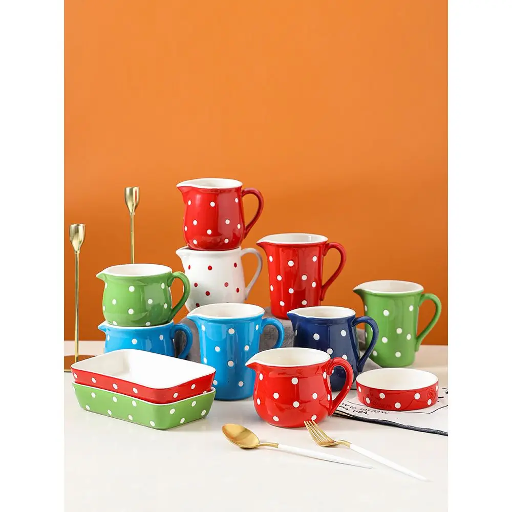 

Креативные кофейные чашки Ydewiner в скандинавском стиле Ins, керамическая чашка для молока, кружки с волнистыми точками для дома, бизнеса, офиса,...