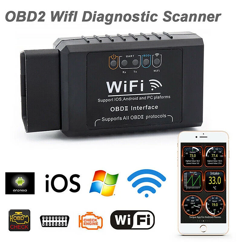 

Auto Car Fault Diagnostic Tool Scanner Code Reader ELM327 for Android IOS