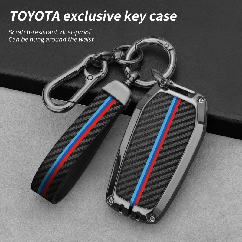 

Zinc Alloy Car Key Case Cover For Toyota Prius Camry Corolla CHR C-HR RAV4 Auris Avensis Prius Aygo Land Cruiser 200 Prado Crown