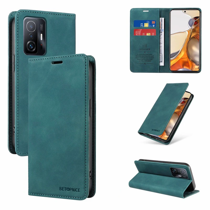 Чехол для Xiaomi Mi 13T 11T Pro роскошный кожаный чехол с магнитной застежкой