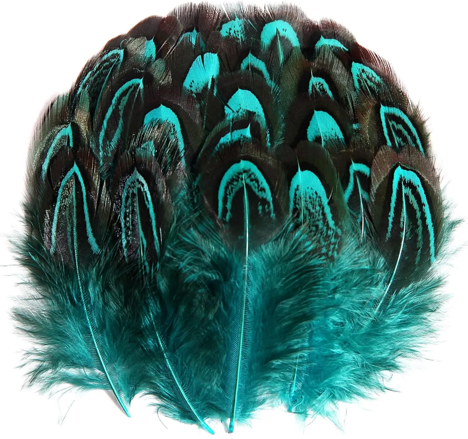 

Lake Blue Pheasant Feathers 100pcs 2-3 Inch Thanksgiving Crafts Hats Sewing Clothing Wedding Dream Catcher Decoration Feather