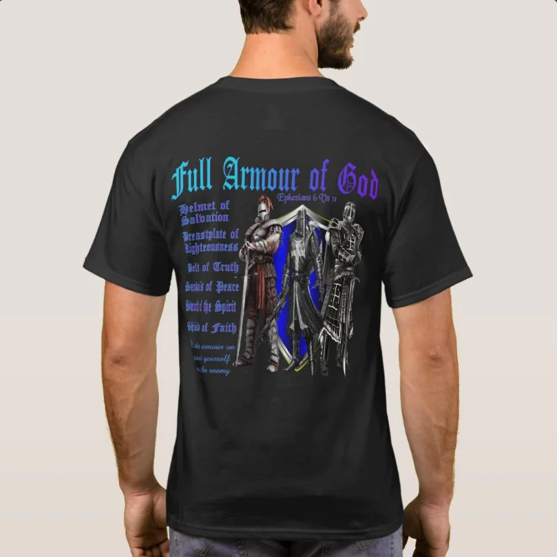 

The Full Armour of God Knights Templar Christian Warriors T-Shirt 100% Cotton O-Neck Short Sleeve Casual Mens T-shirt Size S-3XL