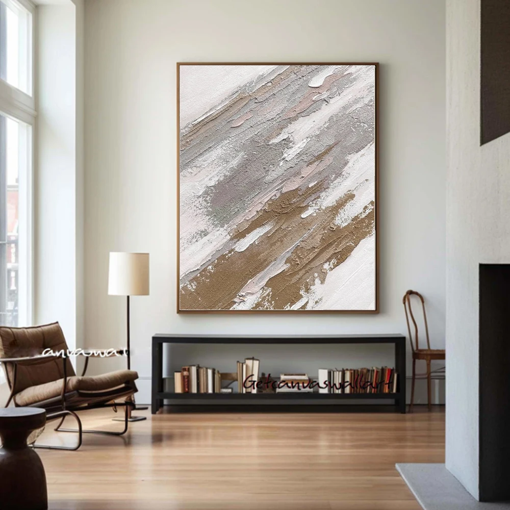 Ручная большая 3D минималистичная настенная живопись Abstarct для домашнего декора