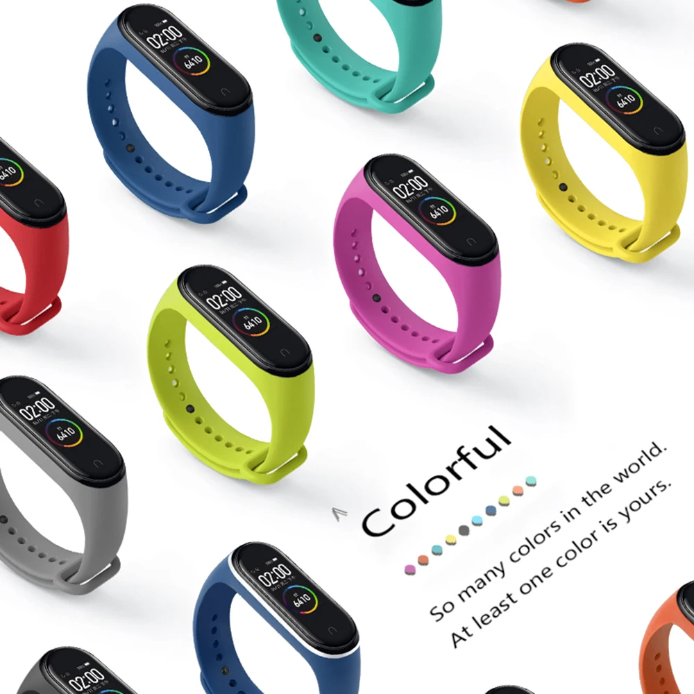 Фото Ремешок силиконовый для Mi Band 7 6 5 4 3 2, спортивный сменный Браслет для наручных часов Xiaomi Mi Band 5 №3