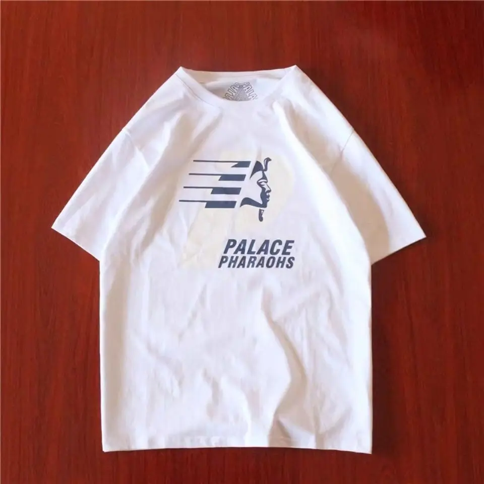 

Summer Triangle Egyptian Pharaoh Phantom Palace Logo Printing Men and Women Luxury Loose Short-sleeved T-shirt Couples Tops