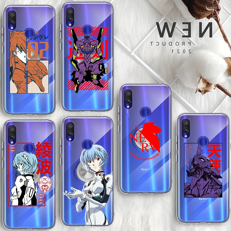 

Neon Genesis Evangelion For Xiaomi Redmi Note10 10S 9 K50 K40 Gaming Pro 10 9AT 9A 9C 9T 8 7A 6A 5 4X Transparent Phone Case