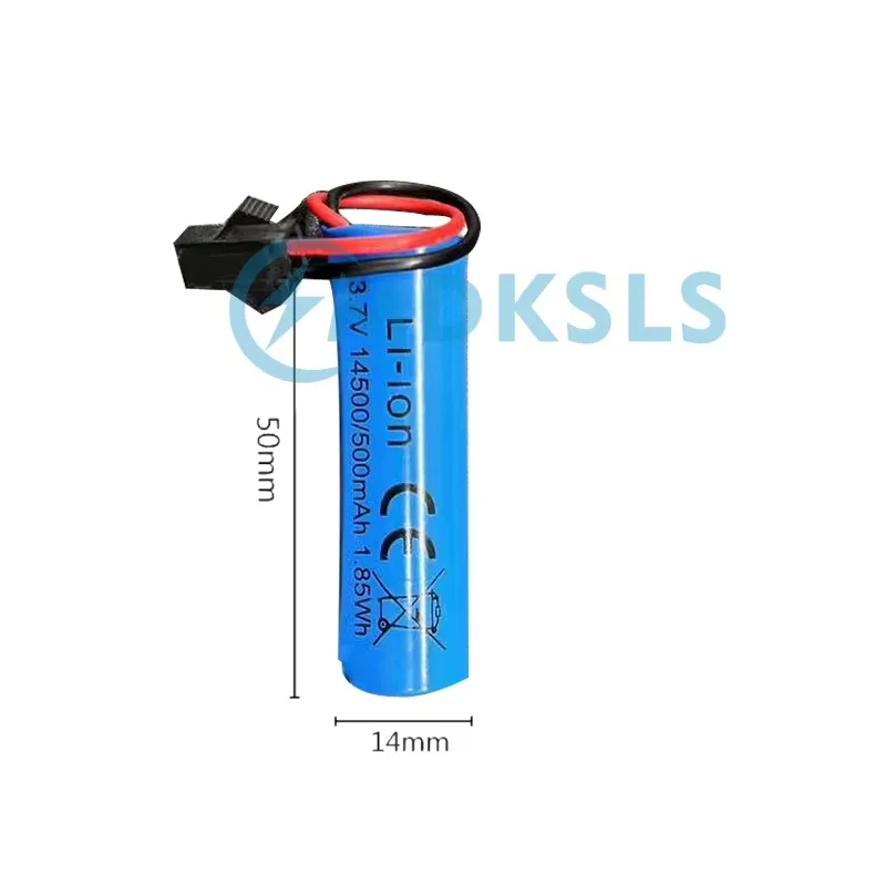 Фото Новая перезаряжаемая батарея 3.7V 500mAh 14500 SM-2P с зарядным устройством для радиоуправляемых машинок C2 D828, аксессуары для игрушек, радиоуправляемых машинок. №3