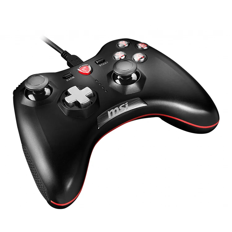 

MSI FORCE GC20 Wired Gamepad Black Gaming Controller Handle With USB 2.0 Support PC Windows 10/8.1/7 and Android 4.1 above