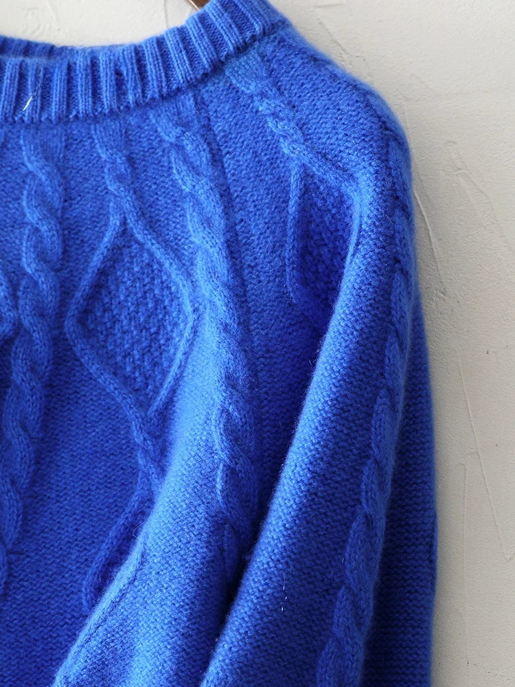 Кашемировый свитер женский с круглым вырезом 00 чистый кашемир осенне-зимний