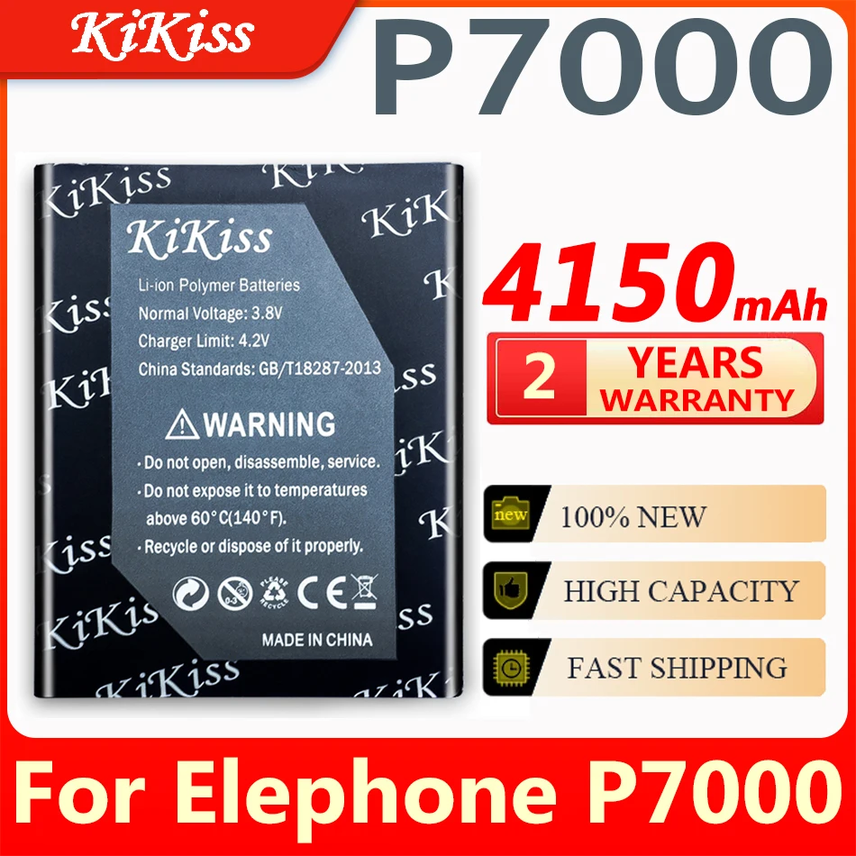 

4150mAh KiKiss Battery For Elephone P7000 Mobile Phone Battery High Capacity Batteries ACCU Lithium battery Spare battery