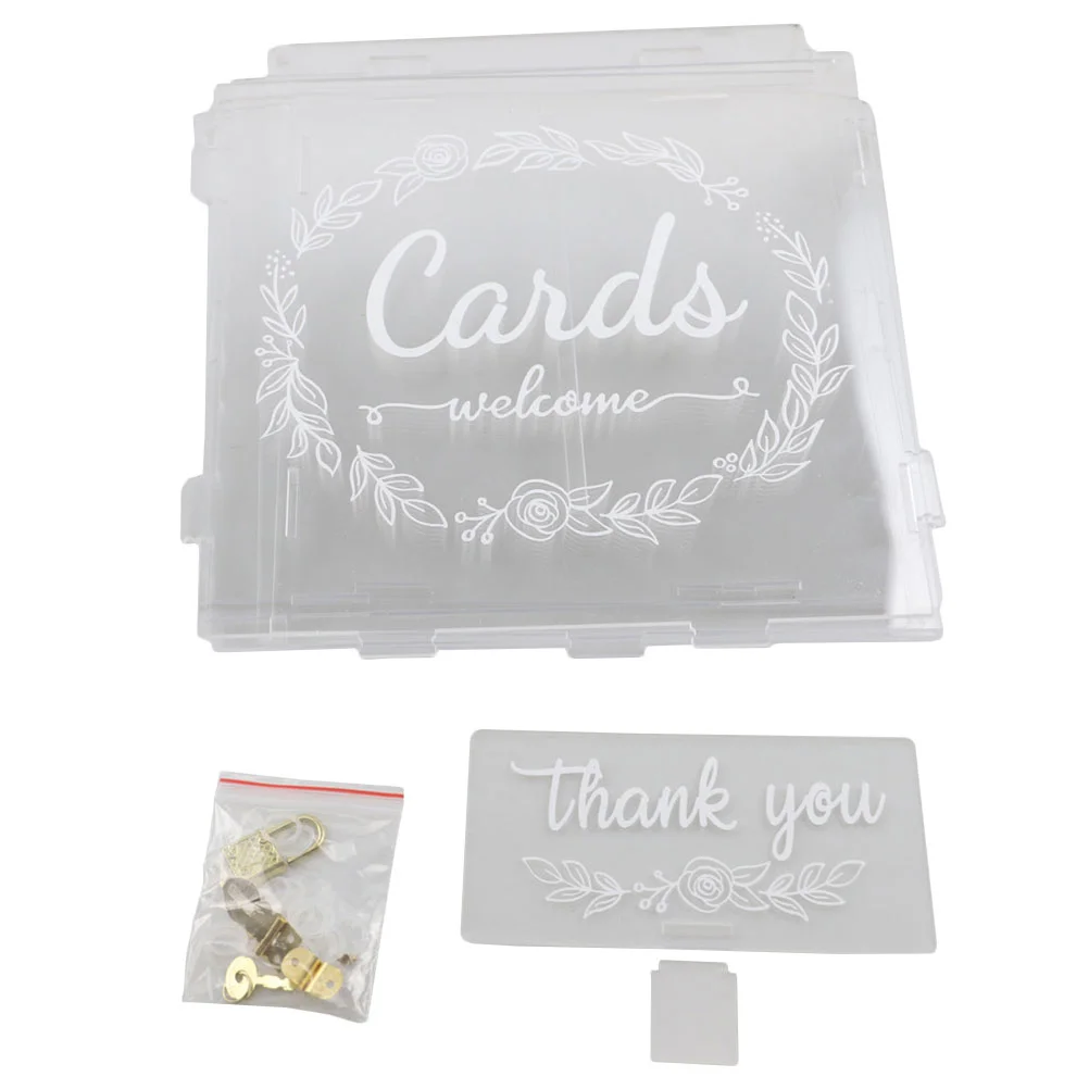 

Wedding Card Box Decorations Reception Gift Cards Piggy Bank Acrylic Bride Ceremony