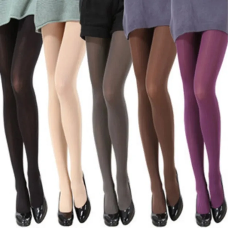 

Woman Stockings Sexy Tights Candy Color 120D Pantyhose Multicolour Velvet Tights Women Seamless Winter Thicken Long Slim Tights