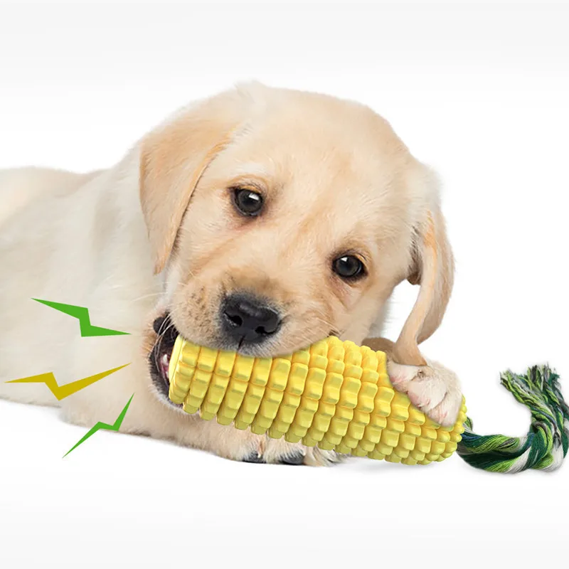 

Corn Dog Toy Molar Stick Simulation Sound Bite-Resistant Cleaning Teeth With Rope Dog Chewing Glue Pet Toy