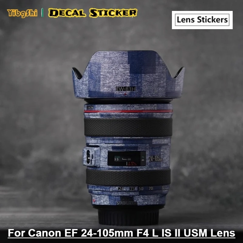 Фото Защитная наклейка для объектива Canon EF24 105 II, защитное покрытие для объектива Canon EF 24-105mm F4 L IS II USM, защита от царапин. №2