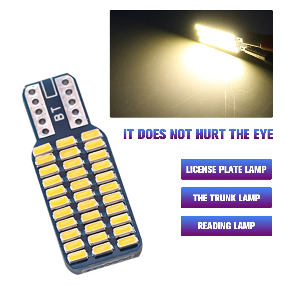 

Светодиодная лампа HAOLIDE T10 3014 33SMD Canbus без ошибок 168 194 DC 12 В сигнальная лампа для салона автомобиля карта купольные огни задние фонари
