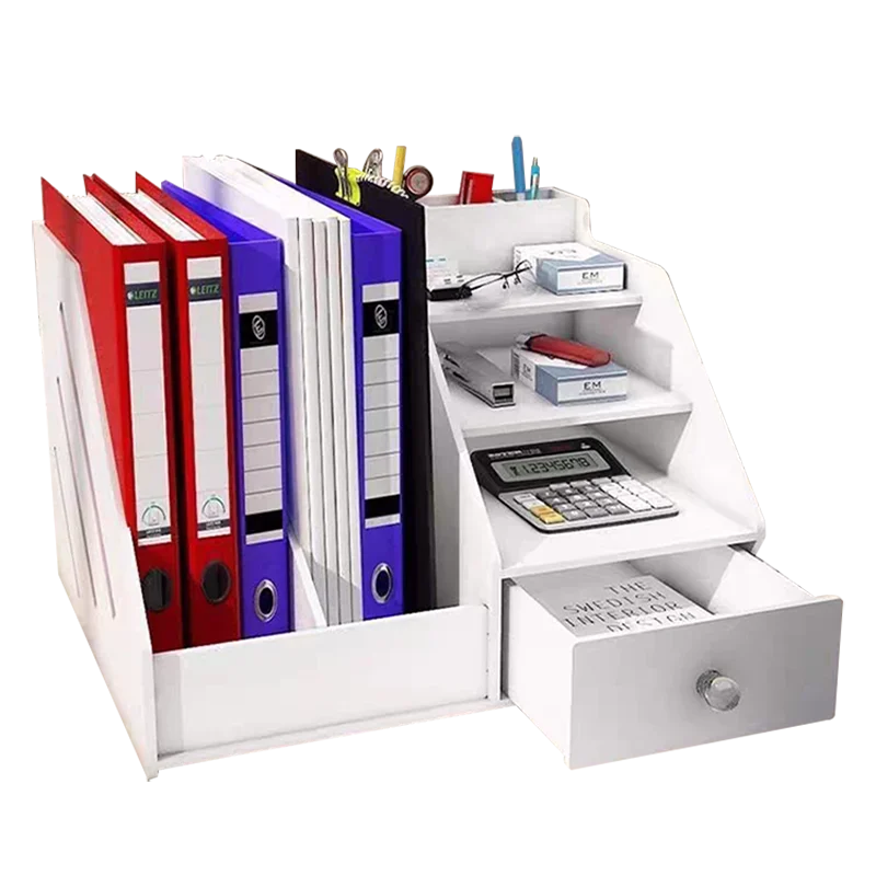 Magazine Holder Newspaper Rack Stationery Storage Box Desk Organizer for Document Letter File Tray Home Office School Supplies