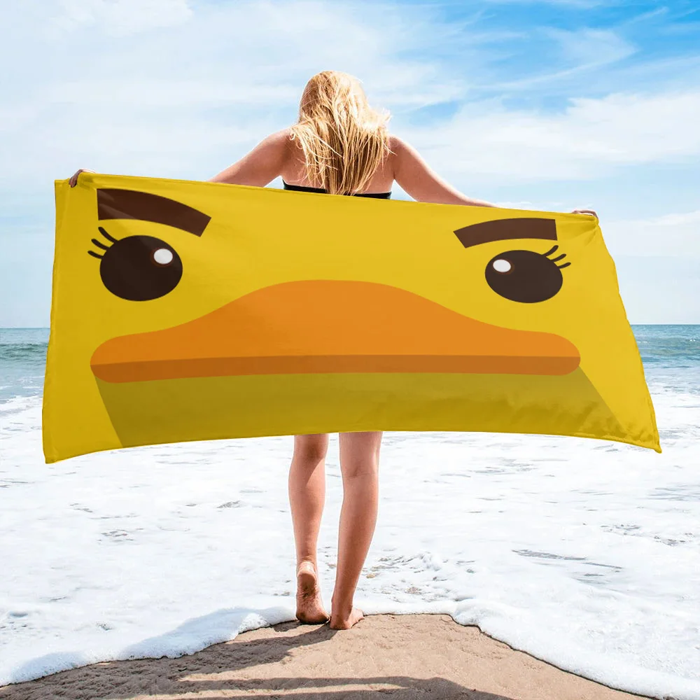 Cute Yellow Duck Bath Towel For Teens Adults Home Essentials Summer Swimming Beach Towels Quickly Dry