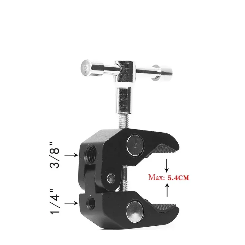 

Powerful Clamp Arri Locating Hole Extend 1/4 3/8 Screw for Magic Arm Monitor Light Microphone Universal Fixing Clip