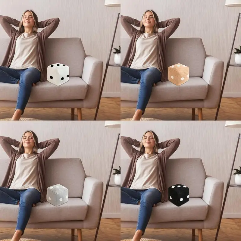 

Car Dice Plush Dice Cube Cushion Plush Game Dice Stuffed Throw Pillow Home Car Sofa Decoration Christmas Gifts For Kids Adults