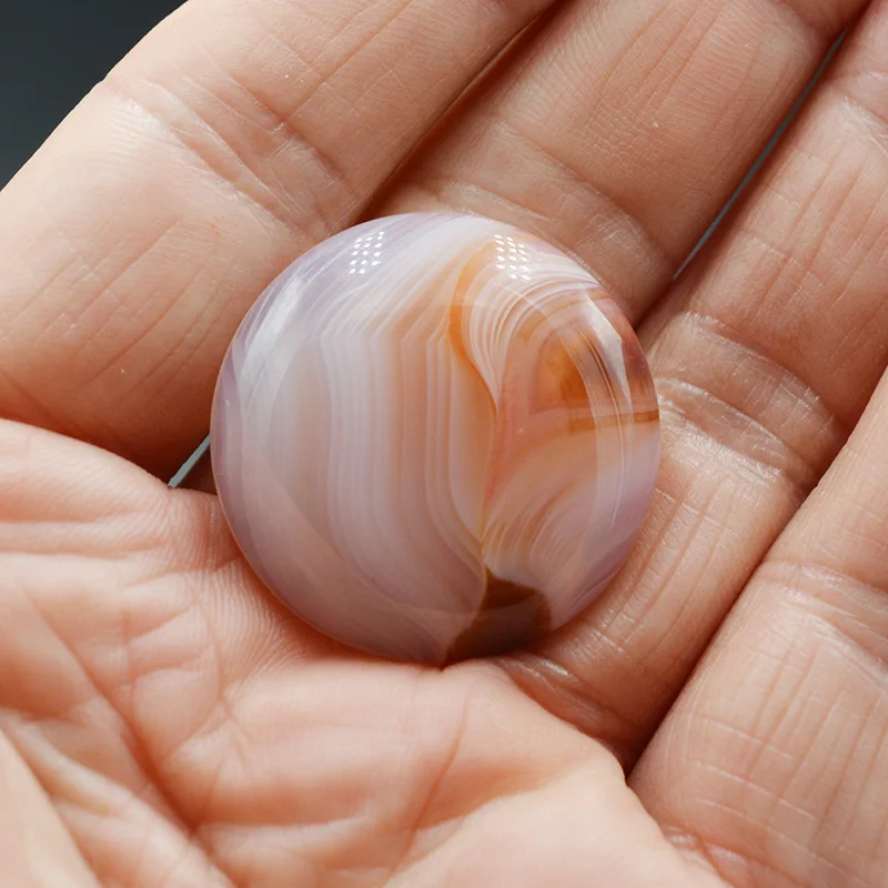 FLTMRH 1 шт./лот бусины из натурального камня 30 мм круглые Кабошон Камея Подвеска для