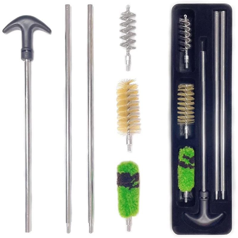 

12GA 16G 20G 410G Shoutgun Cleaning Kit Set Nylon Stainless Steel Cotton Mop Brush Swab Hunting Gun Cleaning Tools