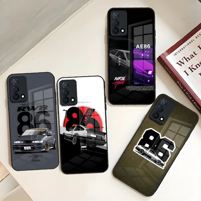

Initial D Phone Case Glass For Huawei P50 P40 P20 P30 P10 P9 Smartp Z Y6 7 Honor 30 50 60 Pro Plus Back Cover