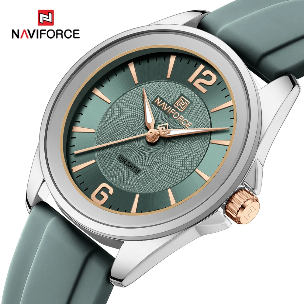 Фото NAVIFORCE новые роскошные часы для женщин, водонепроницаемые светящиеся женские наручные часы с датой, лучший бренд, модные кварцевые женские часы №1