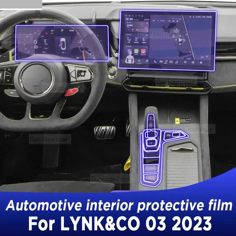 

Car Accessories For LYNK&CO 03 2023 Center Console Protective Film Gearbox Panel Sticker Anti-scrath Protection Cover