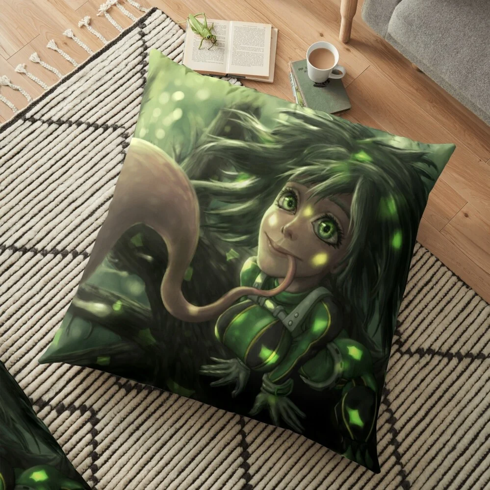 

Boku No Hero Academia - Froppy Pattern Square Pillow Case Sofa Decorative Throw Pillow Cushion Cover Home Accessories