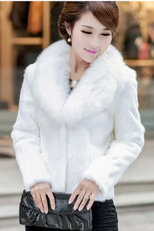Autumn Faux Mink Faux Fur Short Female Faux Faux Fur Fox Fur Collar Rabbit Hair Short Coat Coat Batch Skinny Lady Clothes