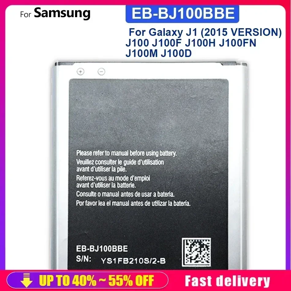 Аккумуляторы для мобильных телефонов 1850 мАч EB-BJ100BBE EB BJ100BBE Samsung Galaxy J1 SM J100 J100F J100H J100M