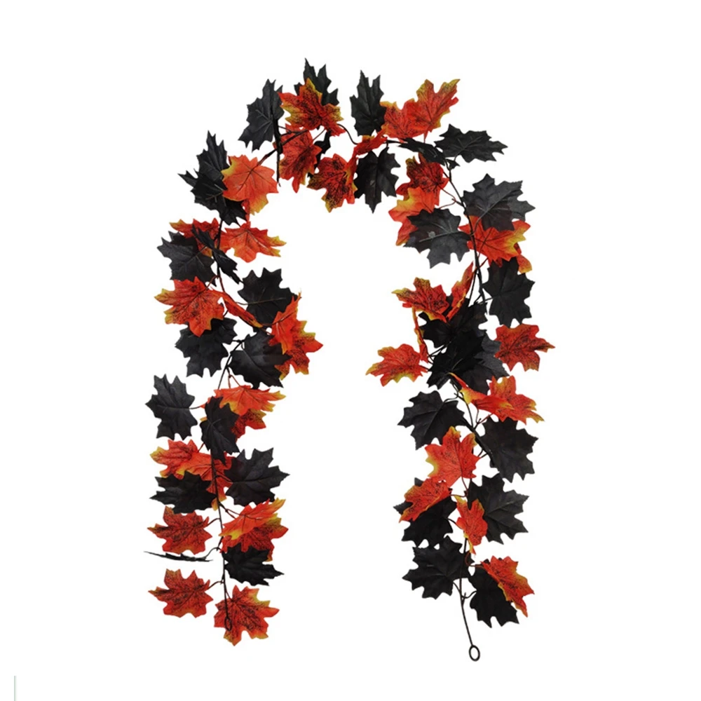 

Artificial Maple Leaf Plants Are Decorated For Halloween Thanksgiving In Family Wall Hanging Leaf Garden