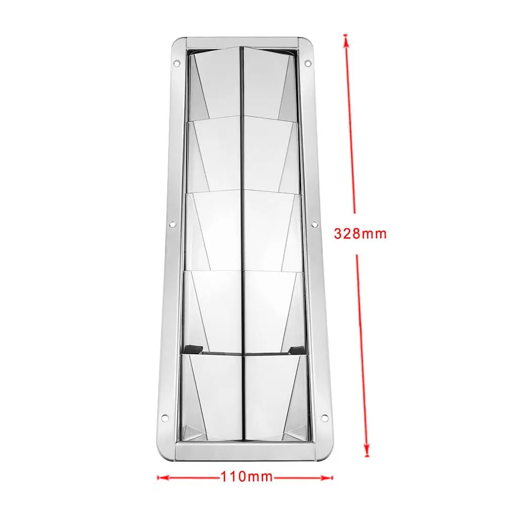 

2x Air Vent Grille Cover for Vents 5 Slot Stainless Steel Fan Cover