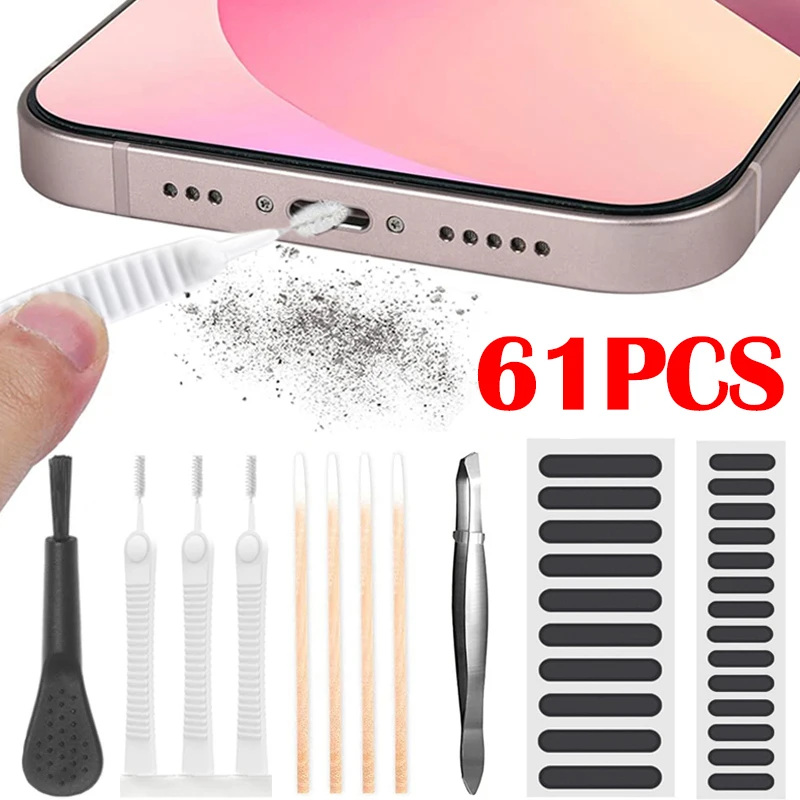 

61 шт., универсальная Пылезащитная щетка для iPhone, Samsung, 14, Xiaomi