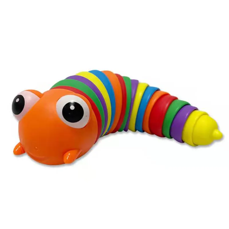 Rainbow color Decompress Toy Snail Caterpillar Children's Educational and Education Decompression Vent Toys