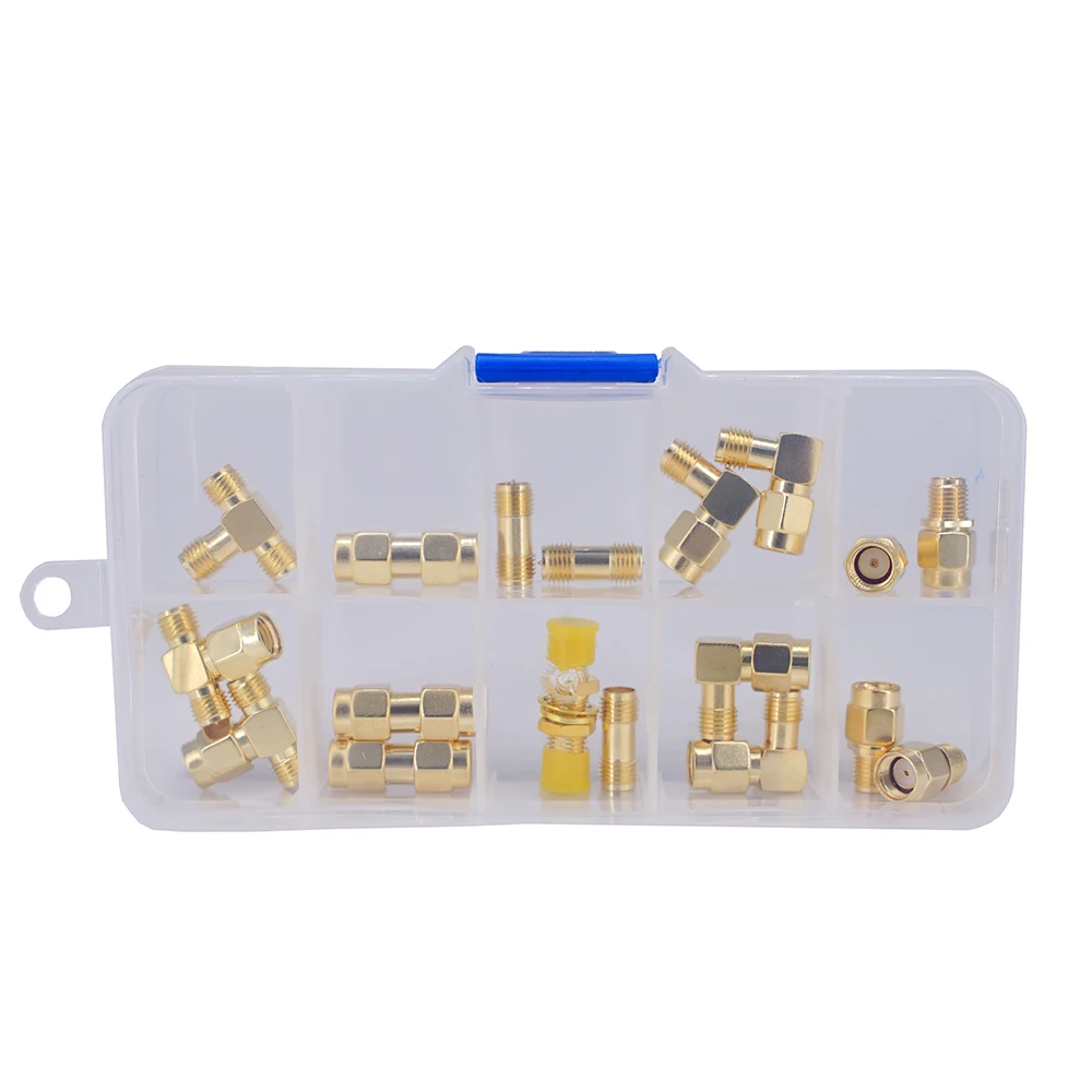 18Pcs Adapter SMA / RP-SMA to SMA / RPSMA Male Plug & Female Jack Straight & Right Angle RF Coaxial Connector images - 6