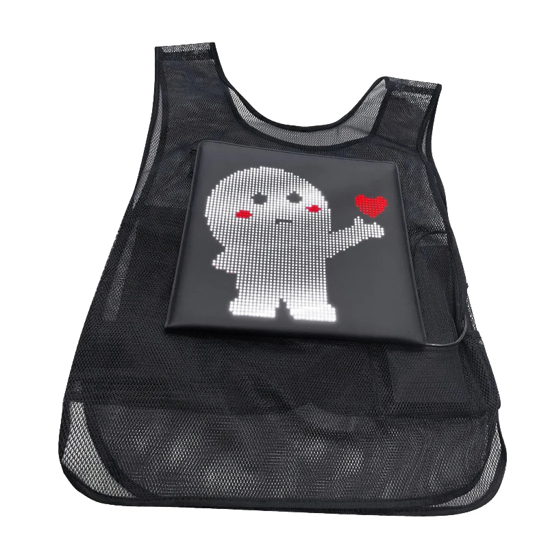 Рекламный светодиодный жилет со светодиодным экраном беспроводное управление