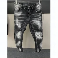 men jeans pencil pants motorcycle party casual trousers street clothing 2021 denim man clothin t155