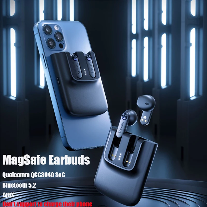 Snapods MagSafe наушники для iphone Bluetooth5.2 Aptx QCC3040 наушники с 3M магнитной металлической пластиной стикер для Samsung/Huawei/